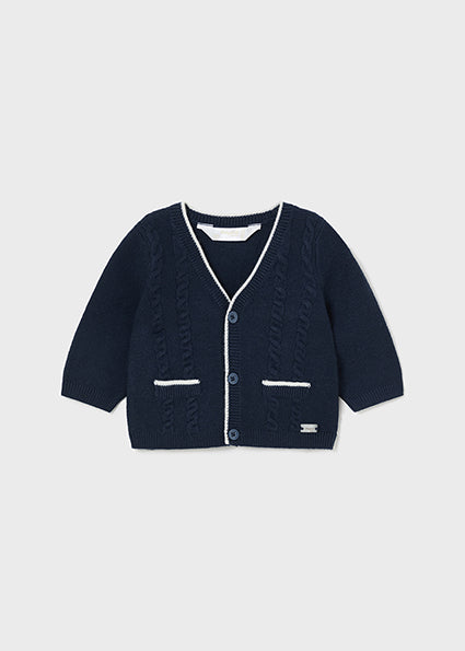 Mayoral cardigan baieti tricot 0-18 luni Blueberry