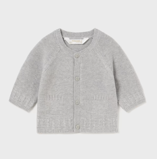 Mayoral cardigan baieti tricot 0-18 luni, Lunar grey