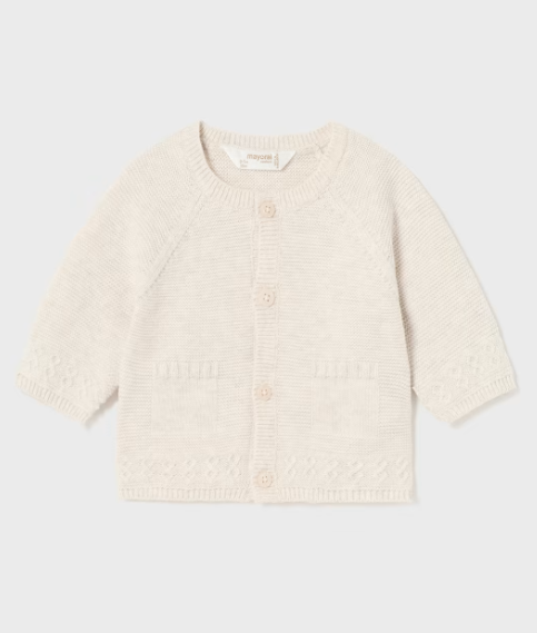 Mayoral cardigan baieti tricot 0-18 luni, Milk vigore