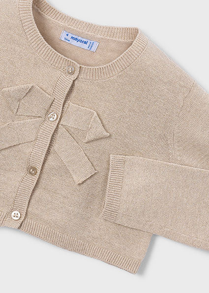 Mayoral cardigan fete cu funda mare aplicata 5-10 ani Hazelnut vigore
