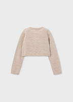 Mayoral cardigan fete cu funda mare aplicata 5-10 ani Hazelnut vigore