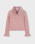 Mayoral cardigan fete cu guler detasabil din blanita 5-10 ani Makeup