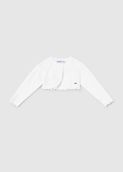 Mayoral cardigan fete din tricot basic 12-48 luni Alb