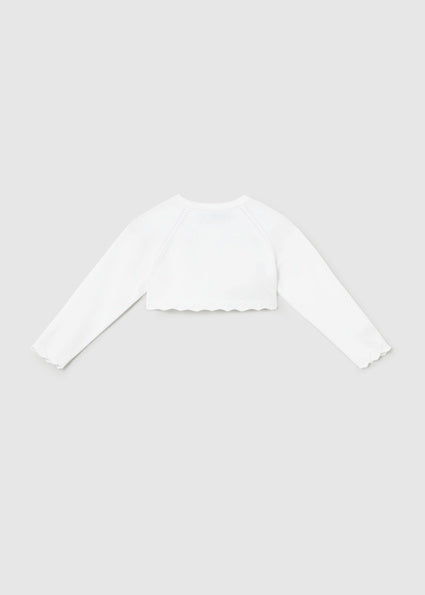 Mayoral cardigan fete din tricot basic 12-48 luni Alb