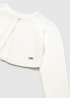 Mayoral cardigan fete din tricot cu guler rotund 12-48 luni Off-white