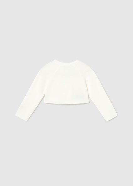 Mayoral cardigan fete din tricot cu guler rotund 12-48 luni Off-white