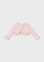 Mayoral cardigan fete din tricot cu volanase  0-18 luni Roz baby