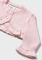 Mayoral cardigan fete din tricot cu volanase  0-18 luni Roz baby