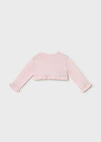 Mayoral cardigan fete din tricot cu volanase  0-18 luni Roz baby