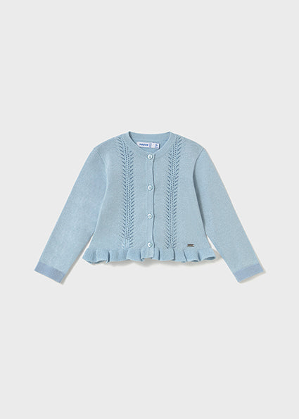 Mayoral cardigan fete din tricot cu volane 12-48 luni Sky