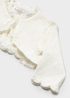 Mayoral cardigan fete scurt 0-18 luni Off-white