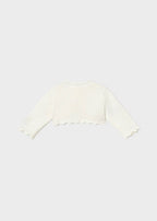 Mayoral cardigan fete scurt 0-18 luni Off-white