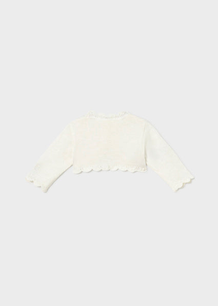 Mayoral cardigan fete scurt 0-18 luni Off-white