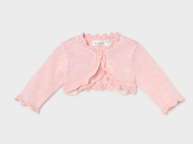 Mayoral cardigan fete scurt 0-18 luni Rosa baby
