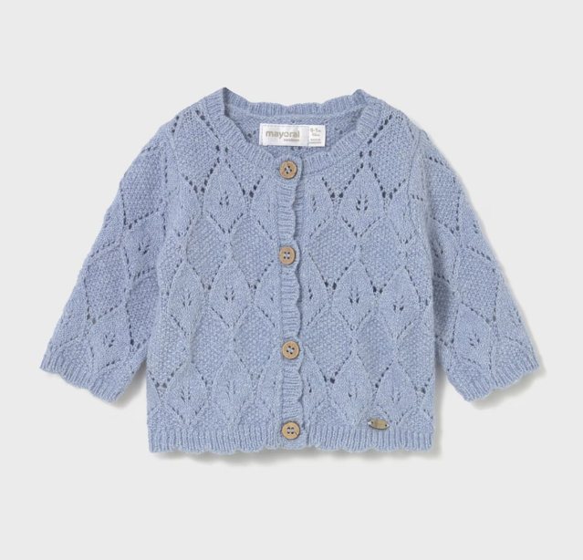 Mayoral cardigan fete tricot 0-18 luni, Celeste vigore