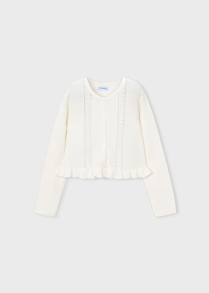 Mayoral cardigan fete tricot 5-10 ani Off-white Imagine principală a produsului