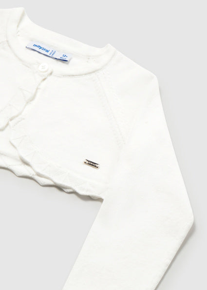 Mayoral cardigan fete din tricot basic 12-48 luni Off-white