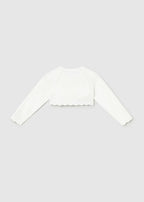 Mayoral cardigan fete din tricot basic 12-48 luni Off-white
