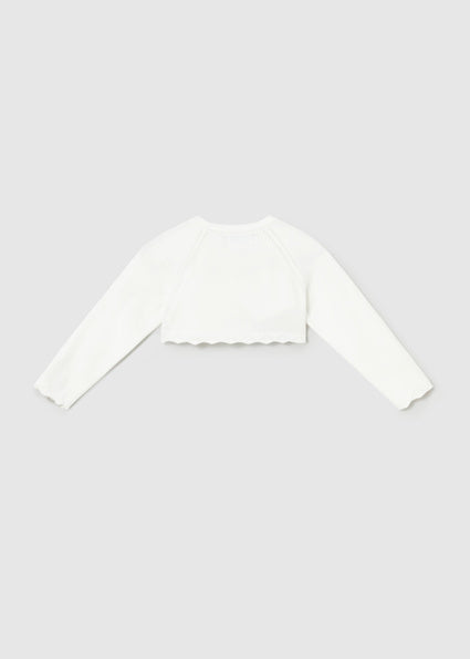 Mayoral cardigan fete din tricot basic 12-48 luni Off-white