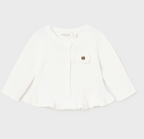 Mayoral cardigan fete tricot cu fundita 0-18 luni Off-white