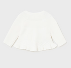 Mayoral cardigan fete tricot cu fundita 0-18 luni Off-white