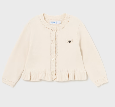 Mayoral cardigan fete tricot cu volanas 6-36 luni, Naut
