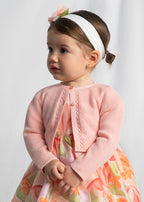 Mayoral cardigan fete din tricot cu guler rotund 12-48 luni Blossom