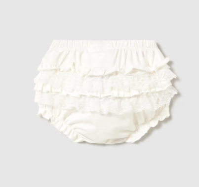 Mayoral chilotei fete cu volanase si dantela 0-18 luni Off-white Imagine secundară a produsului