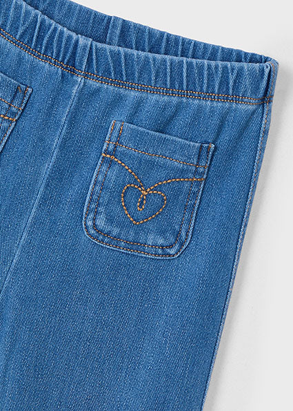 Mayoral colanti fete lungi denim evazati 5-10 ani Denim mediu