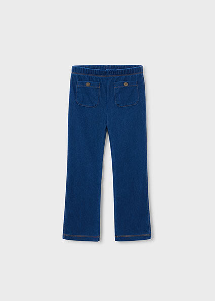 Mayoral colanti fete lungi evazati cu buzunare  5-10 ani Denim inchis Imagine principală a produsului