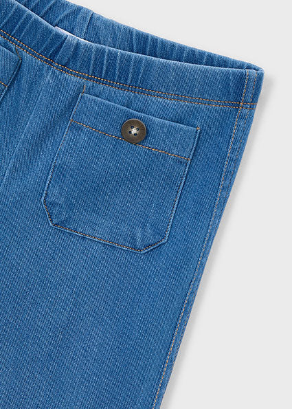 Mayoral colanti fete lungi evazati cu buzunare  5-10 ani Denim mediu