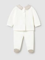 Mayoral compleu baieti 2 piese 0-18 luni Off-white cu ursulet