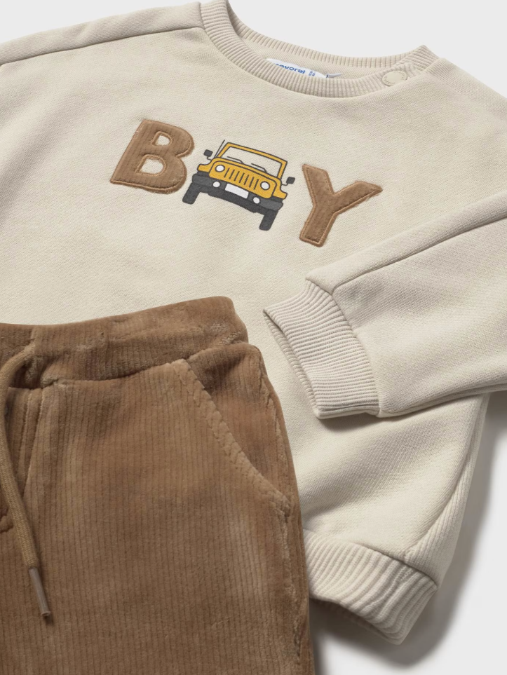 Mayoral compleu baieti 2 piese 6-48 luni  BAY Caramel 