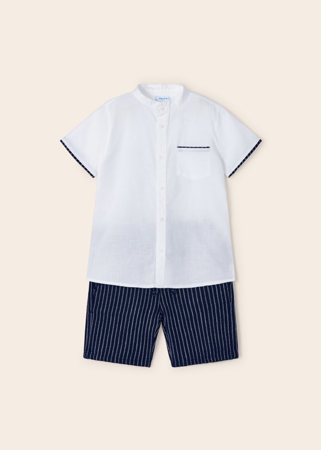 Mayoral compleu baieti 2 piese din in 4-9 ani, Navy blue Imagine principală a produsului