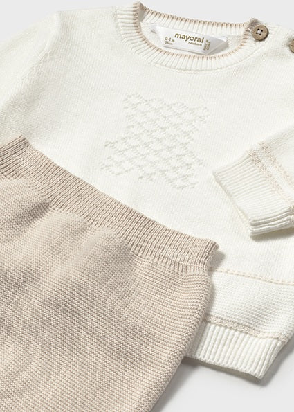 Mayoral compleu baieti 2 piese din tricot 0-18 luni Piedra