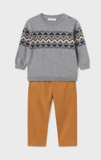 Mayoral compleu baieti 2 piese elegant 12-36 luni, Peanut