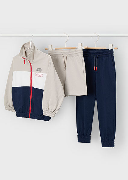 Mayoral compleu baieti 3 piese cu 2 pantaloni 5-10 ani Navy blue