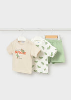 Mayoral compleu baieti 3 piese de vara 12-48 Matcha