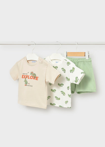 Mayoral compleu baieti 3 piese de vara 12-48 Matcha