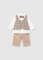 Mayoral compleu baieti 3 piese elegant cu papion 0-18 luni Frappe