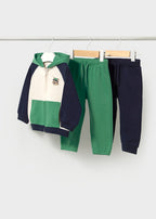 Mayoral compleu baieti 3 piese tip trening cu 2 perechi de pantaloni 12-48 luni Acacia