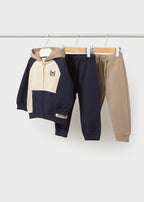 Mayoral compleu baieti 3 piese tip trening cu 2 perechi de pantaloni 12-48 luni Azul