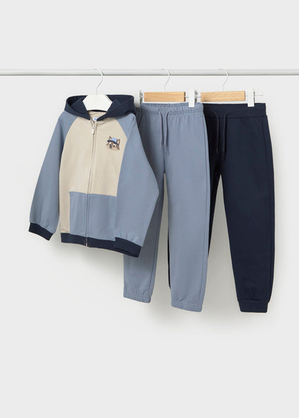 Mayoral compleu baieti 3 piese tip trening cu 2 perechi de pantaloni 12-48 luni Sky