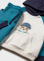 Mayoral compleu baieti 3 piese trening cu 2 pantaloni 12-48 luni Alaska cu tigru