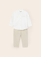 Mayoral compleu baieti lung din 2 piese 6-36 luni Beige