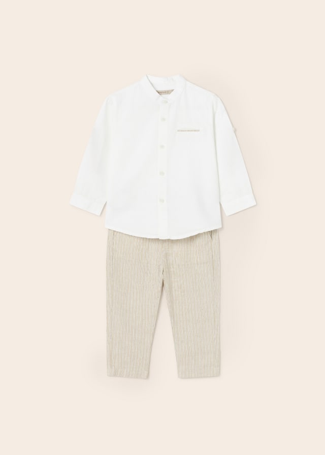Mayoral compleu baieti lung din 2 piese 6-36 luni Beige