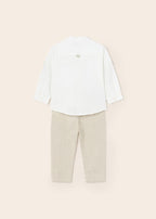 Mayoral compleu baieti lung din 2 piese 6-36 luni Beige