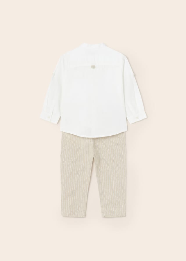 Mayoral compleu baieti lung din 2 piese 6-36 luni Beige