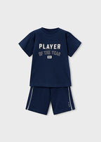 Mayoral compleu baieti vara 2 piese 5-10 ani Navy blue PLAYER