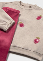 Mayoral compleu fete 2 piese set hanorac si colanti catifea 12-48 luni Framboise